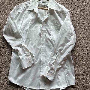 Crisp White Button Down Men’s Dress Shirt